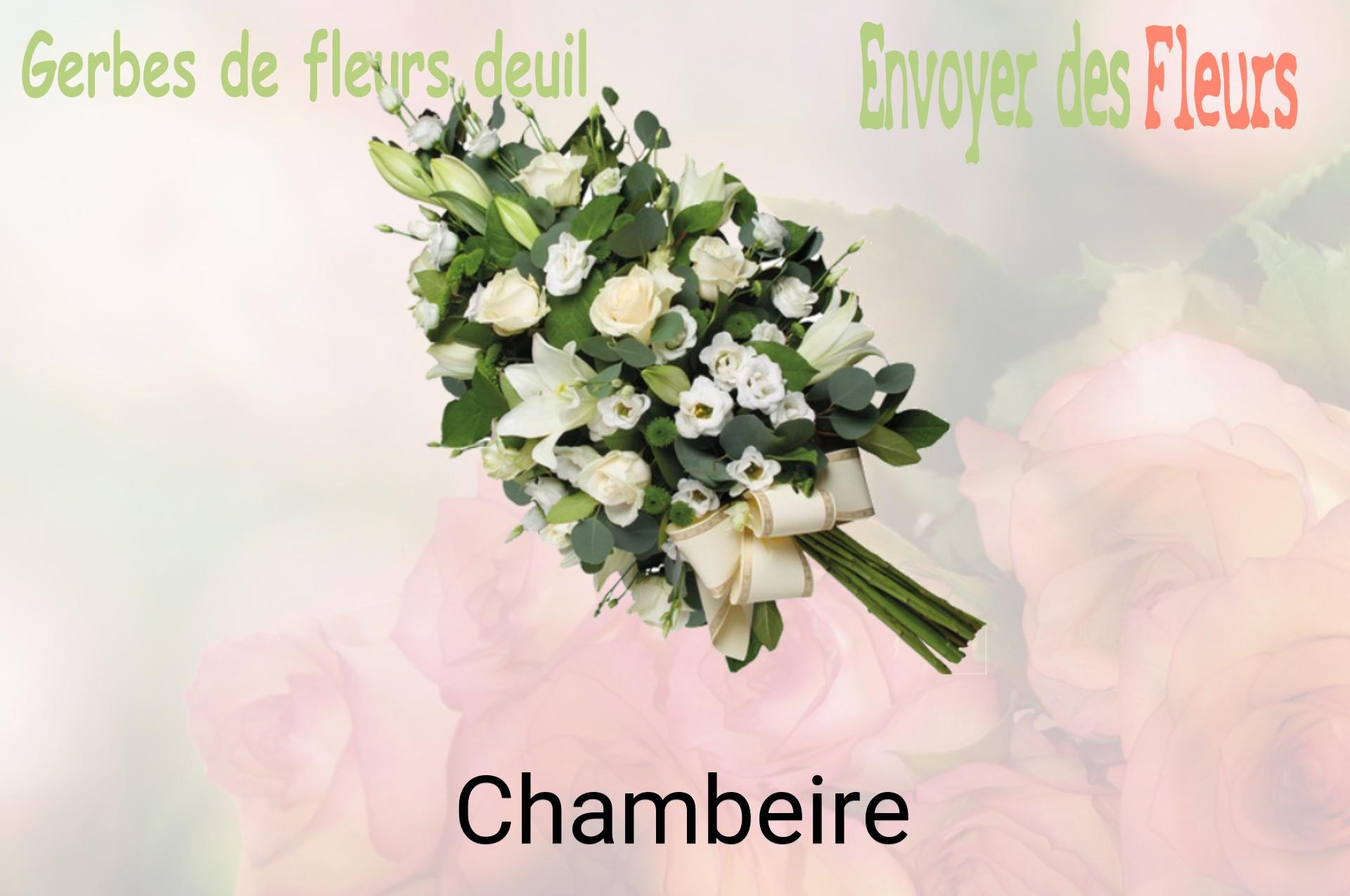 Gerbe de fleurs de deuil livrée à Chambeire